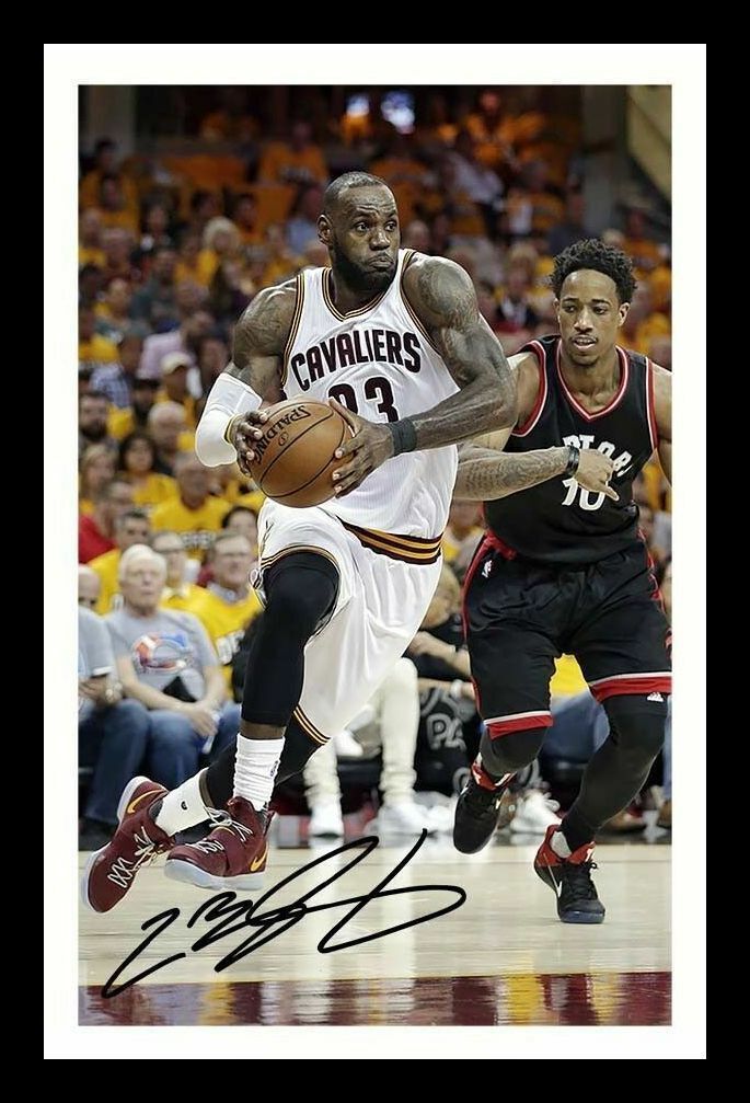 Lebron James - Cleveland Cavaliers Autograph Signed & Framed Photo Poster painting 1