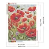 Champs de coquelicots - peinture diamant perceuse ronde - 40*50cm