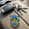 DIY Diamond Painting Keychain Kit, Double Sided 3D Printed Resin Base Rhinestone Bag Charm Ornament with Lobster Clasp, Complete Diamond Art Tools Set, Handmade Craft Gift for Women Adults Girls