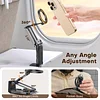 MagSafe 360° Rotating Tripod, With its Adjustable Ring Grip, Selfie Stick, Clamp Mount, and Hook, is Suitable for Desktop, Airplane, Luggage, and Outdoor Use. Compatible with iPhone and Android Devices.