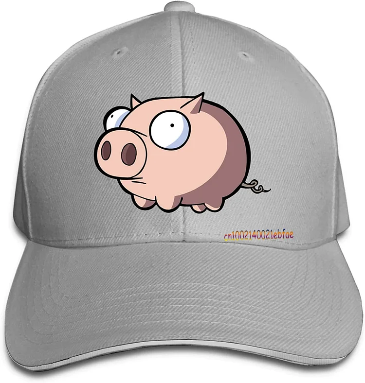 Cute Pig Baseball Hat Sandwich Cap Sun Hats Vintage Unisex Adjustable of Washable Trucker Caps