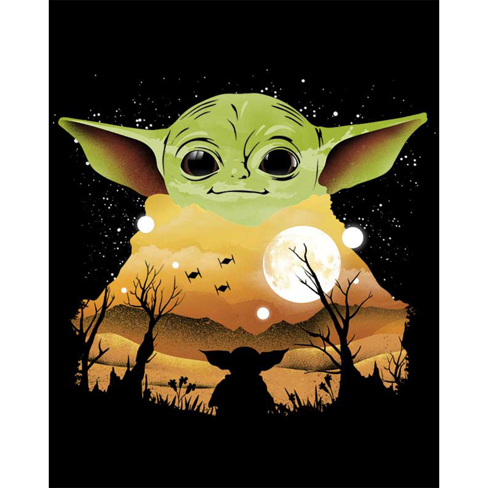 

(Multi-Size) Yoda - Round/Square Drill Diamond Painting, Round diamond 30*40cm, 501 Original