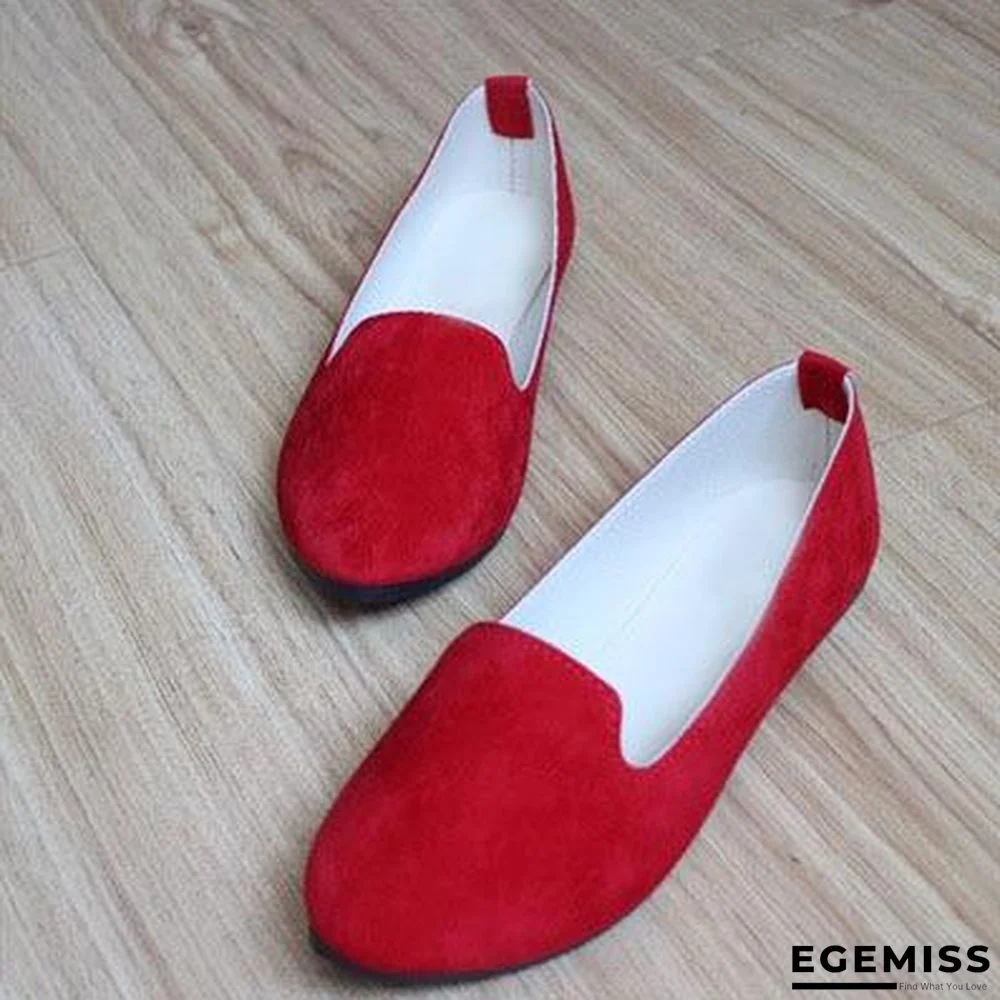 Plus Size Women Candy Color Loafers Flats Sweet Casual Shoes | EGEMISS
