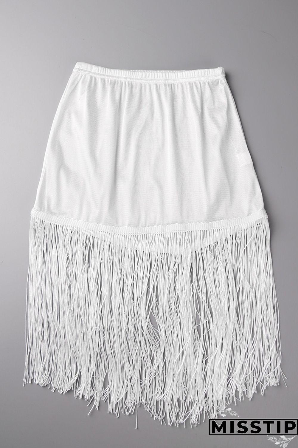 Black Sexy Solid Tassel Patchwork V Neck Long Sleeve Two Pieces