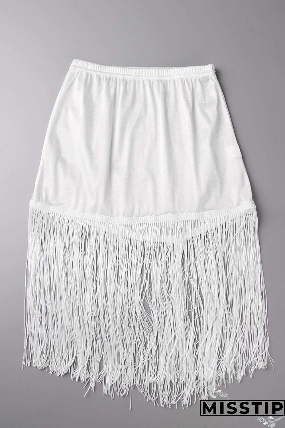 Black Sexy Solid Tassel Patchwork V Neck Long Sleeve Two Pieces