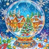 (US Local)4Pack Xmas-Crystal Rhinestone Diamond Painting(30x30cm)