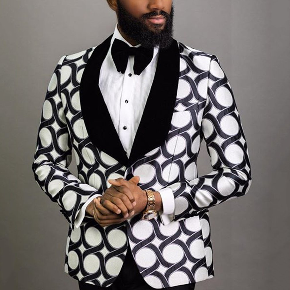 Fashionable Men'S Temperament Printed Blazer