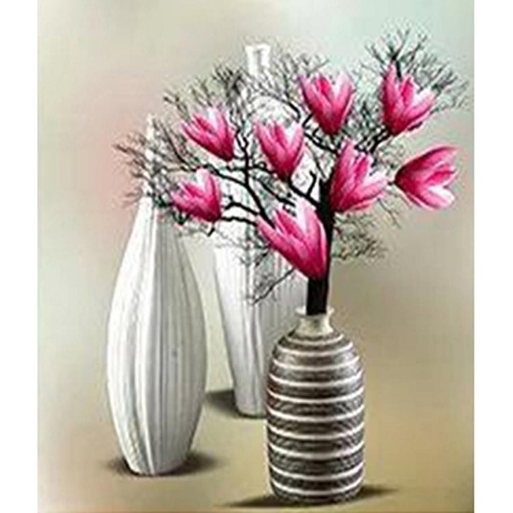 Flower Vase - Full Round Drill Diamond Painting - 30x40cm(Canvas)