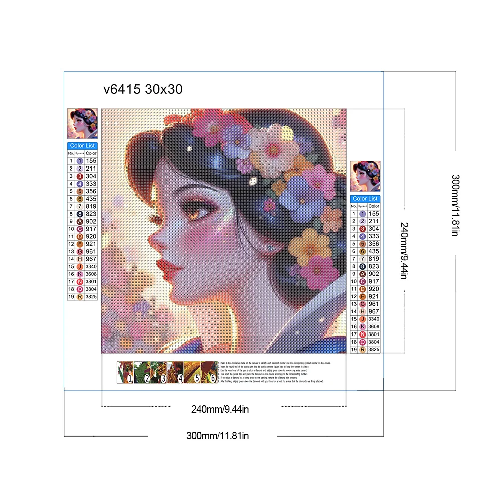 Diamond Painting - Full Round Drill - Mermaid Snow White(Canvas|30*30cm)