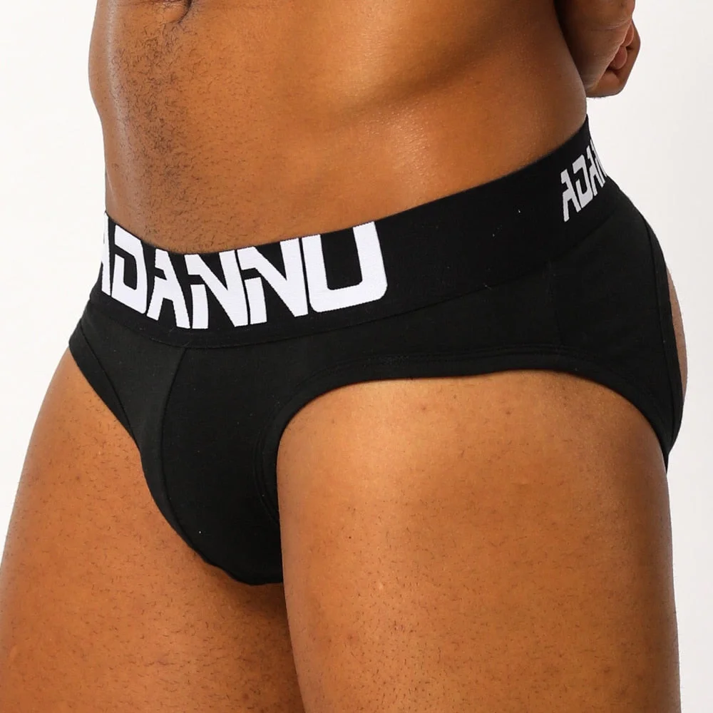Aonga  Men's Underwear Men  Briefs Jockstrap Pouch Cuecas Man Cotton Panties Thongs Mesh Underpants  Slip Homme Srting