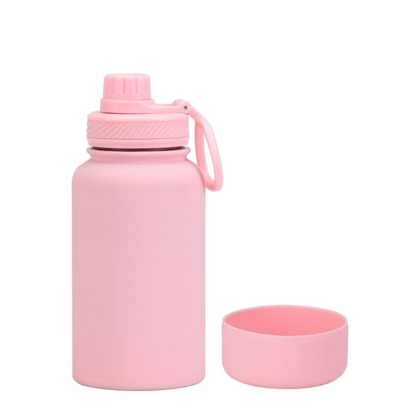 Casual Solid Color Stainless Steel Silica Gel Water Bottles 1 Piece