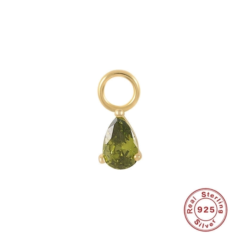 1 Piece 10mmKS115067-Z Sterling Silver Zircon Geometric Pendant Jewelry Accessories