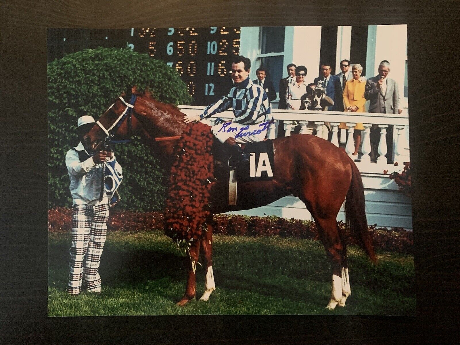 RON TURCOTTE signed 8 x 10 Photo Poster painting SECRETARIAT Horse Racing 1973 Triple Crown