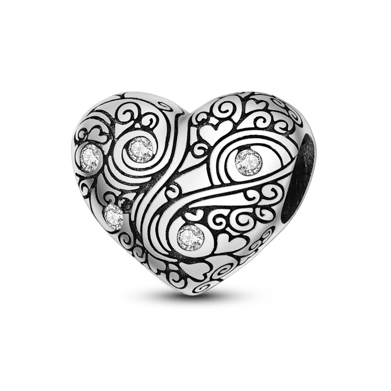 Sterling Silver Life tree heart Pendant Chain for Women Snake Charms Bracelet DIY Jewelry KTC321