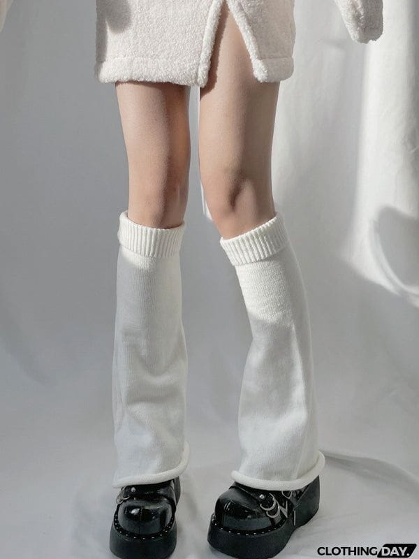 Leisure Fashion Knitting Solid Color Flared Leg Warmers Accessories