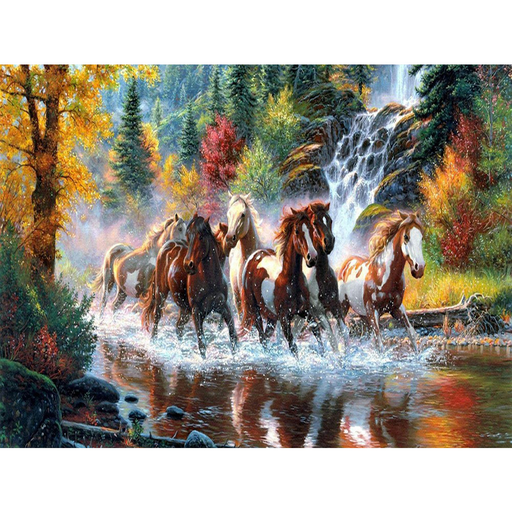 

Horse Galloping - Round Drill Diamond Painting - 50*40CM, 501 Original