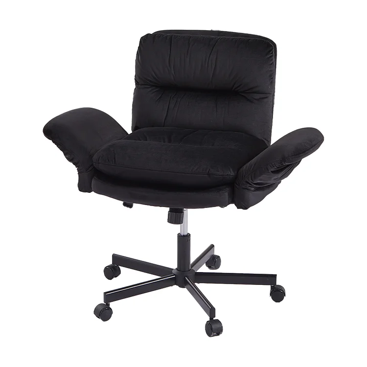 Bestier Big and Tall Executive Office Chair with Flip-Up Arms for Adults, Adjustable Height, Reclining Office Chair & Side Pockets