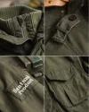 CRUSH ON RETRO - MENS M-65 JACKET LOOSE ARMBANDS DOUBLE COLLAR MILITARY TACTICAL STYLE CLASSIC MALE OUTFITS