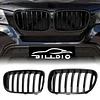 BILLDIO F25 Grille - Black Kidney Grill Compatible With 2011-2013 X3 F25?ABS Single Slat Gloss Black