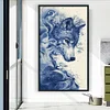 (US Local)Wolf -11CT Stamped Cross Stitch Kit(40x70cm)