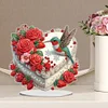 DIY Rose Cake Hummingbird Acrylic Special Shape Diamond Painting Desktop Ornaments