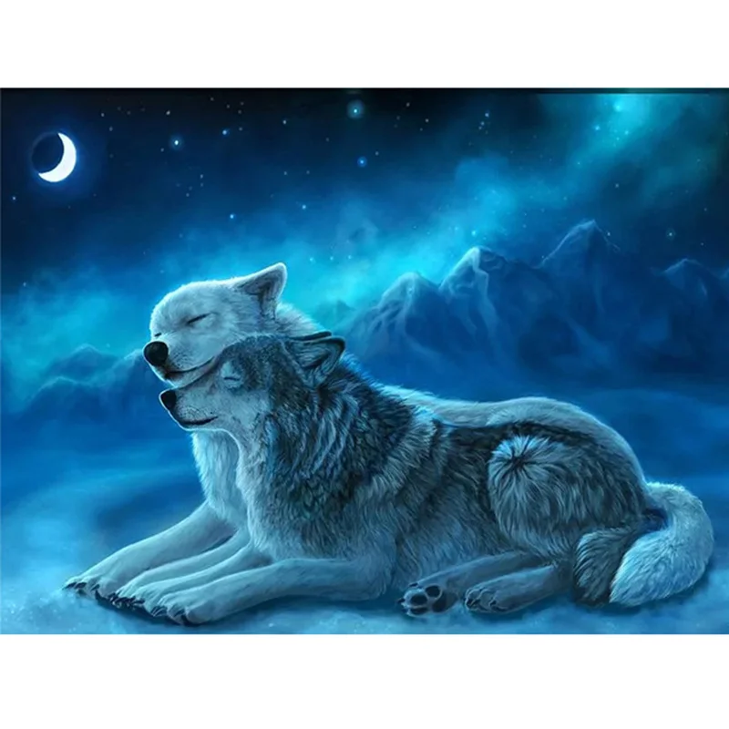 Diamond Painting - Full Round/Square Drill - Wolf(30*40 - 50*60cm)