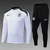Joyfball 2025/2026 Corinthians Half-Pull Training Suit White Football Shirt 1:1 Thai Quality