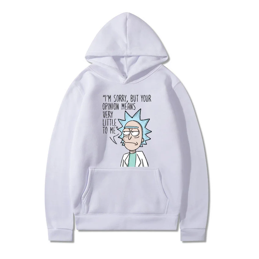 Anime Rick Modi Print Fashion Sweatshirt Men's Hip Hop Casual Sweater Hoodie