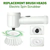 Electric Spin Scrubber Rechargeable Handheld Cleaning Brush with 5 Brush Heads