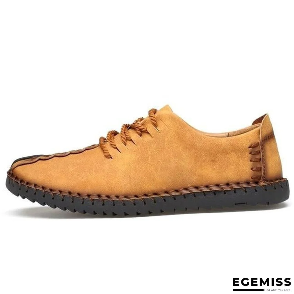 Men's Comfortable Casual Loafers Shoes Split Leather Flats Moccasins Shoes | EGEMISS