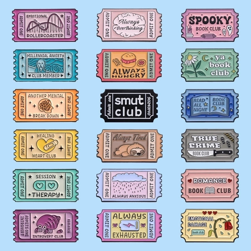 Sweet Pin Letter Square Zinc Alloy Stoving Varnish Unisex Brooches