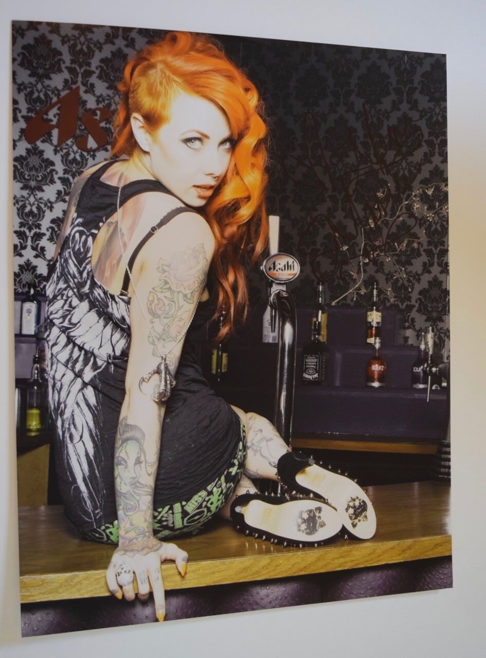 Megan Massacre Signed Autograph 11x14 Photo Poster painting Tattoo Artist NY INK Hot Sexy COA VD