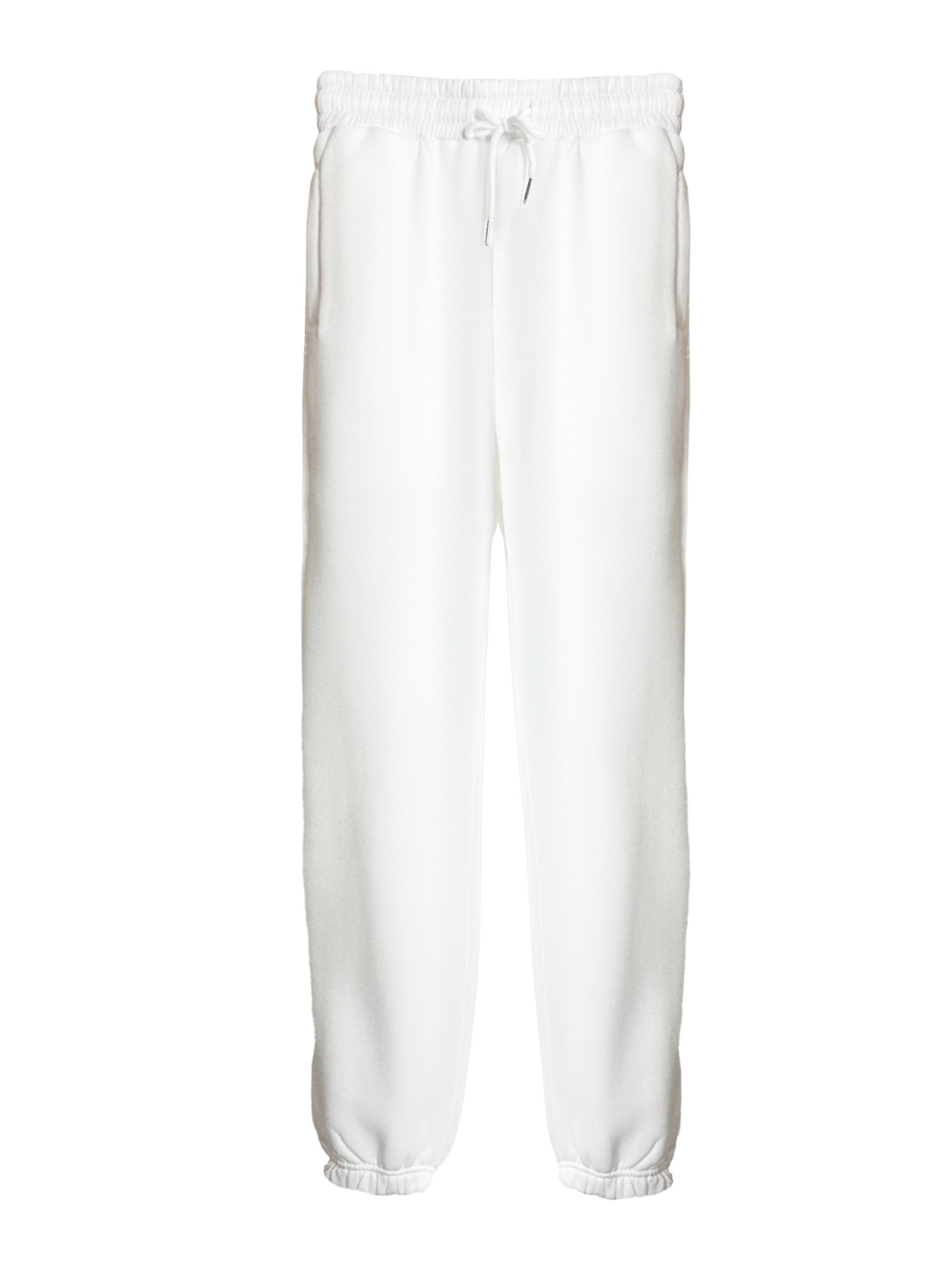 Mature Women Solid Color With Fur Sweatpants Casual Sports Jogging High Waist Loose Tappered Home Casual Pants