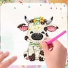 6Pcs Acryl s&uuml;&szlig;e Kuh - 5d DIY Handwerk Aufkleber Magnet