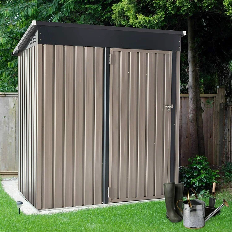 Outdoor Metal Storage Shed Lockable Door