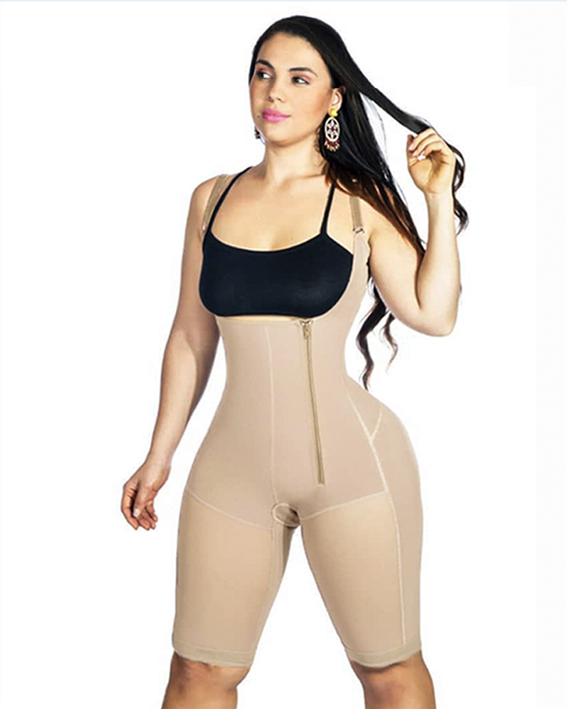 Postpartum Recovery Compression Garment  Side Zipper Tummy Control Shapewear Slimming Fajas