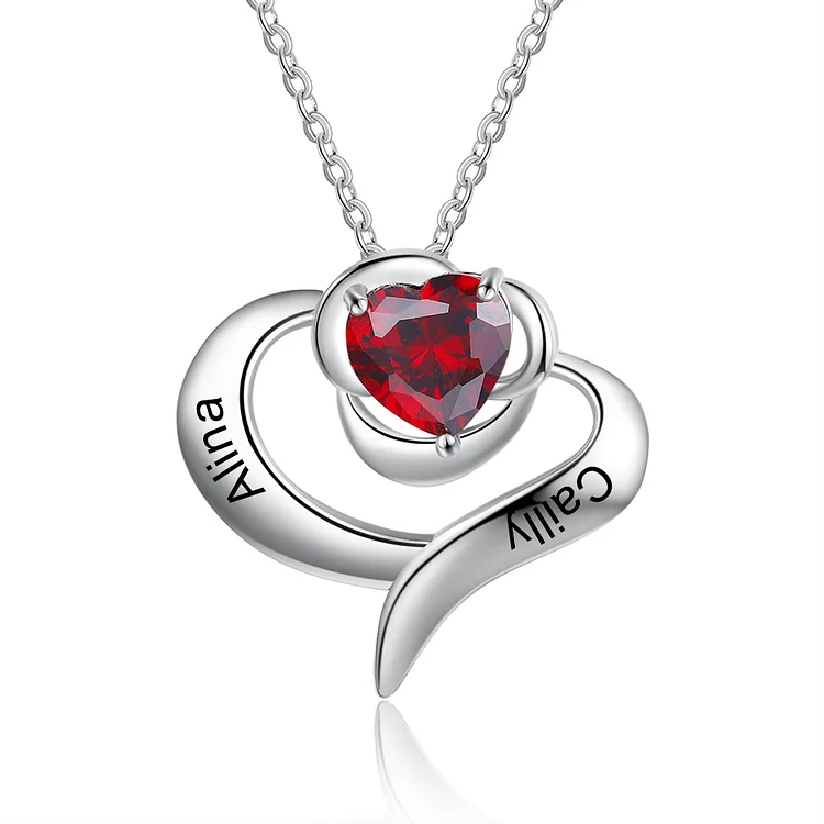 925 Sterling Silver 1 Birthstone Necklace