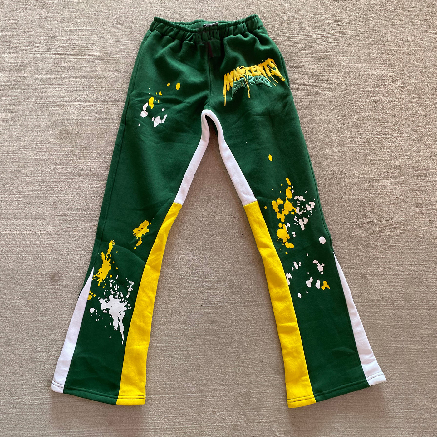 Stylish Street Flame Print Flare Sweatpants