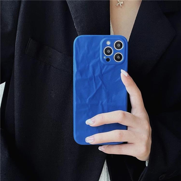 Klein Blue Uneven Design Full Protect Case For iPhone