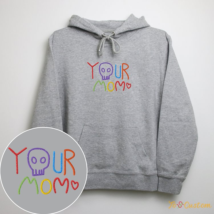 TOSCUSTOM™ Personalised Embroidery Hoodies for Moms Your Mom Halloween Ghost