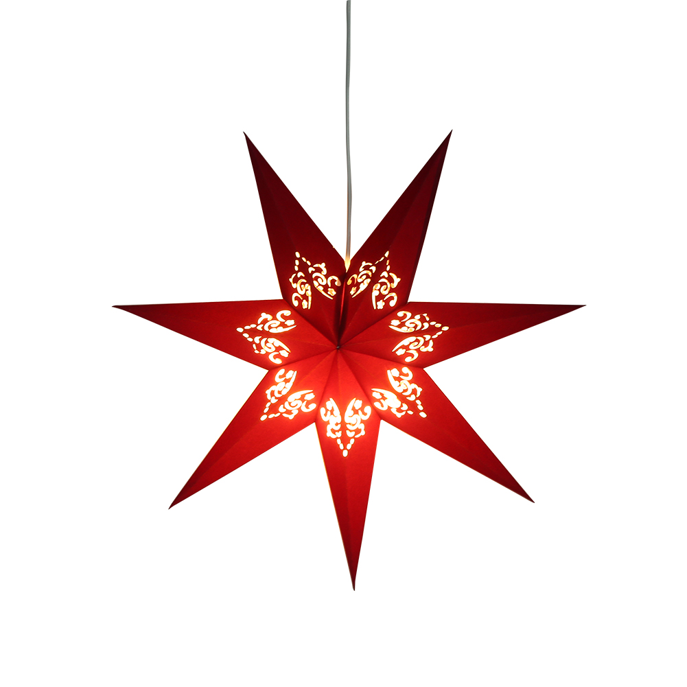 

Nordic Paper Hollow Star LED Chandelier Fairy Xmas Ceiling Pendant Lamps, 501 Original