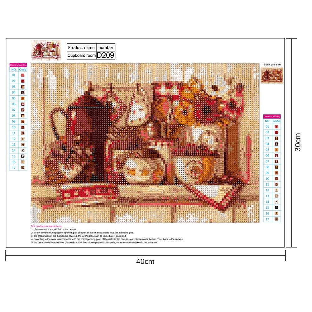 Kitchen Full Round Diamond Painting 30x40cm