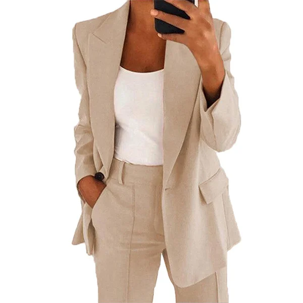 Women Suit Plus Size Suit Lapel Slim Cardigan Temperament Suit Jacket Women Size S-5XL