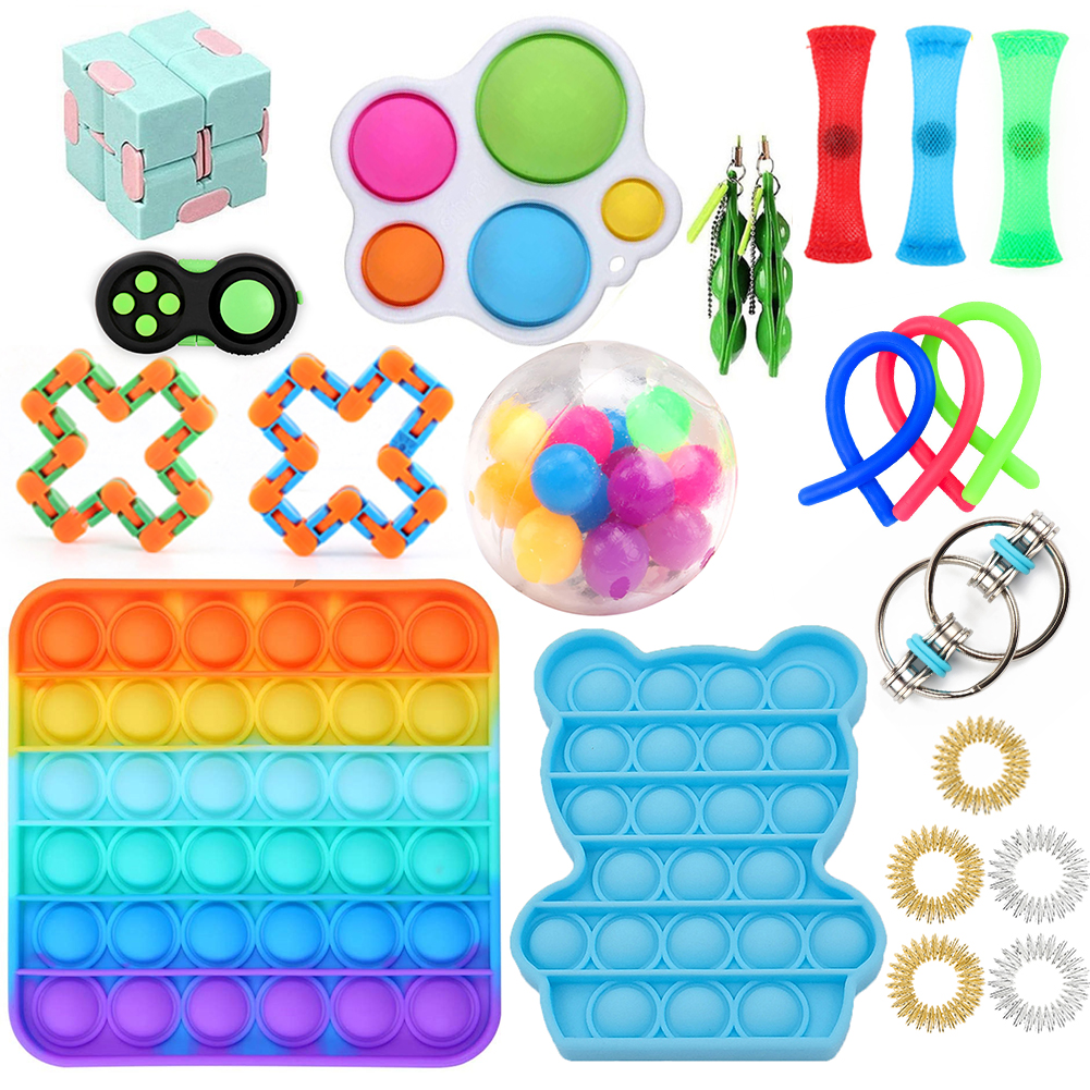 

23pcs Push Bubble Set Fidget Toy Autism Relaxing Sensory Stress Relief Toys, 501 Original