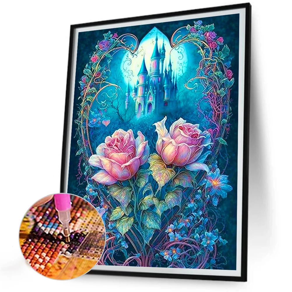 Diamond Painting - Full Round Drill - Rose Castle(Canvas|30*40cm)