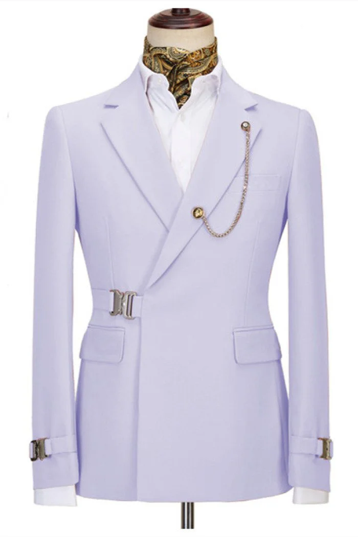 Trendy Bespoke Design Lavender Notch Collar Men Suits For Business XZ0001