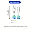 925 Silver Gradient Color Droplet Zircon Earrings