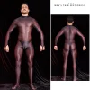 Mens Sexy Jumpsuit Oil Shiny Glossy Body Sculpting Underwear High Elastic Silky Open Zipper Pantyhose Transparent Bodystockings