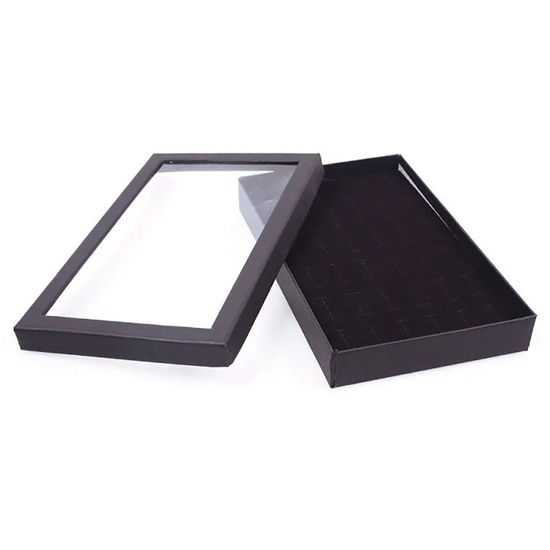 36 Slots Ring Box Tray Storage Case Earrings Jewelry Display Holder Organizer Practical Ring PVC Transparent Window Showcase