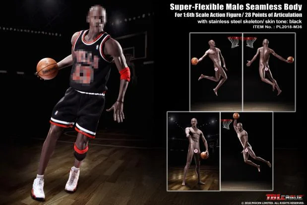 TBLeague M36B/PL2018-M36B 1/6 Black Skin Basketball Players Super-Flexible Male Seamless Body M36/PL2018-M36-aliexpress
